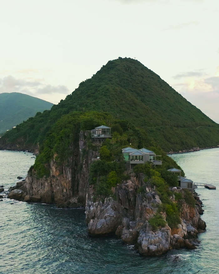 Cliffside private estate above the sea, Moskito Island, British Virgin Islands